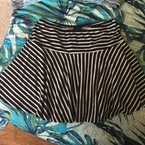 shameless Skirts - Black white striped skater skirt large shameless Skirts - Black white striped skater skirt large
